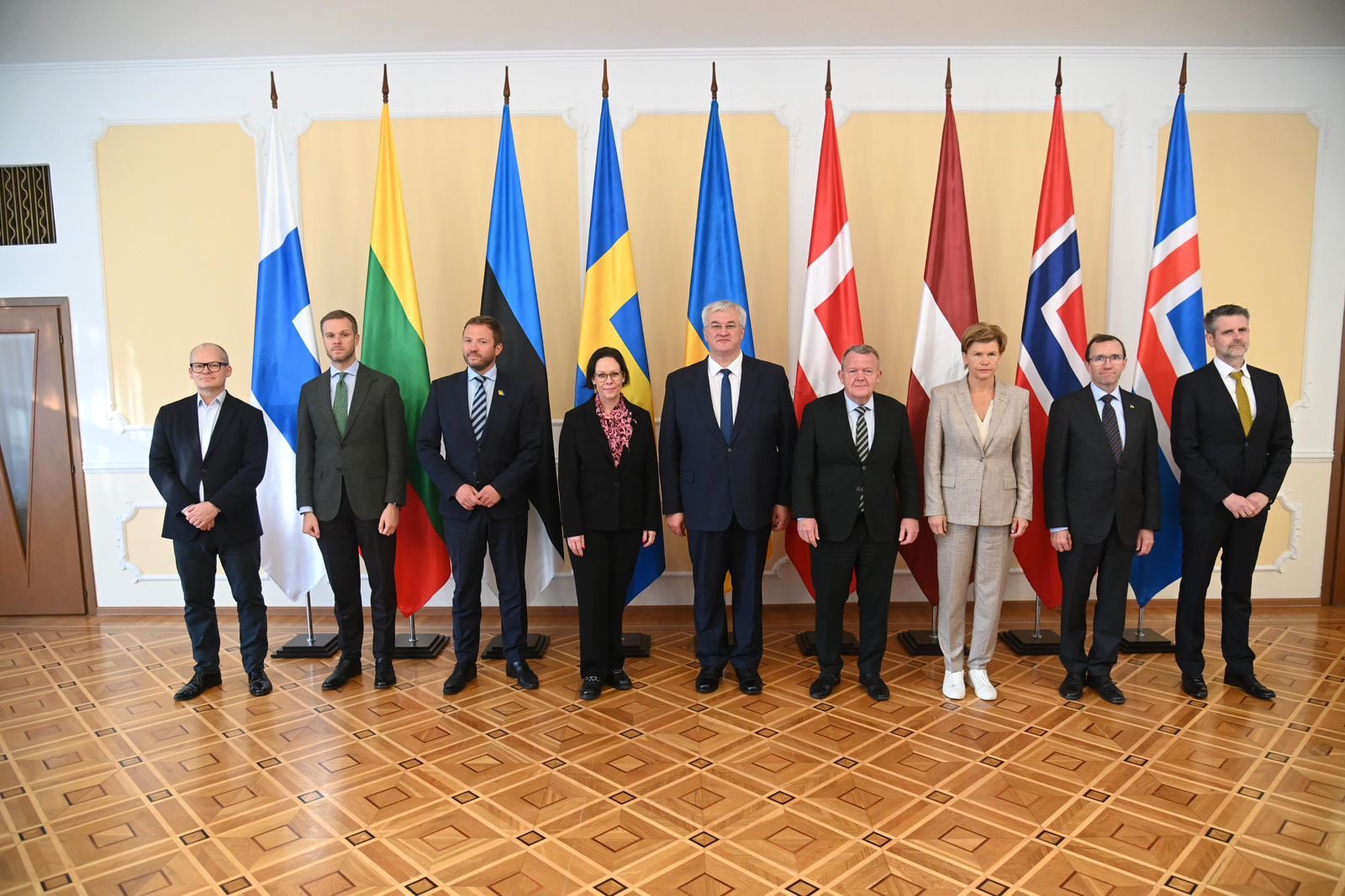 Foreign Ministers of the Nordic and Baltic countries meet up with their Ukrainian counterpart Andrii Syhiba in Odesa. Photo via Maria Stenergard/X.