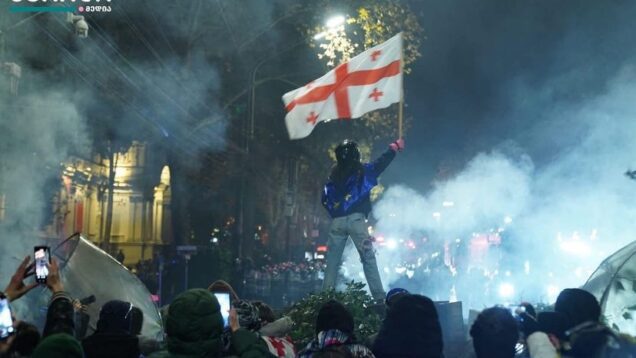 Georgian authorities deploy unprecedented force as pro-EU protests spread nationwide
