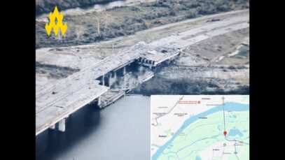 Russia Destroys Bridge Over the Konka River in Preperation for