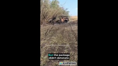 Russian Films Two BM-21 Grads Destroyed by HIMARS