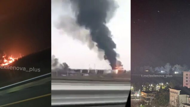 Russian Rostov Oblast’s oil depot on fire after Ukraine’s drone