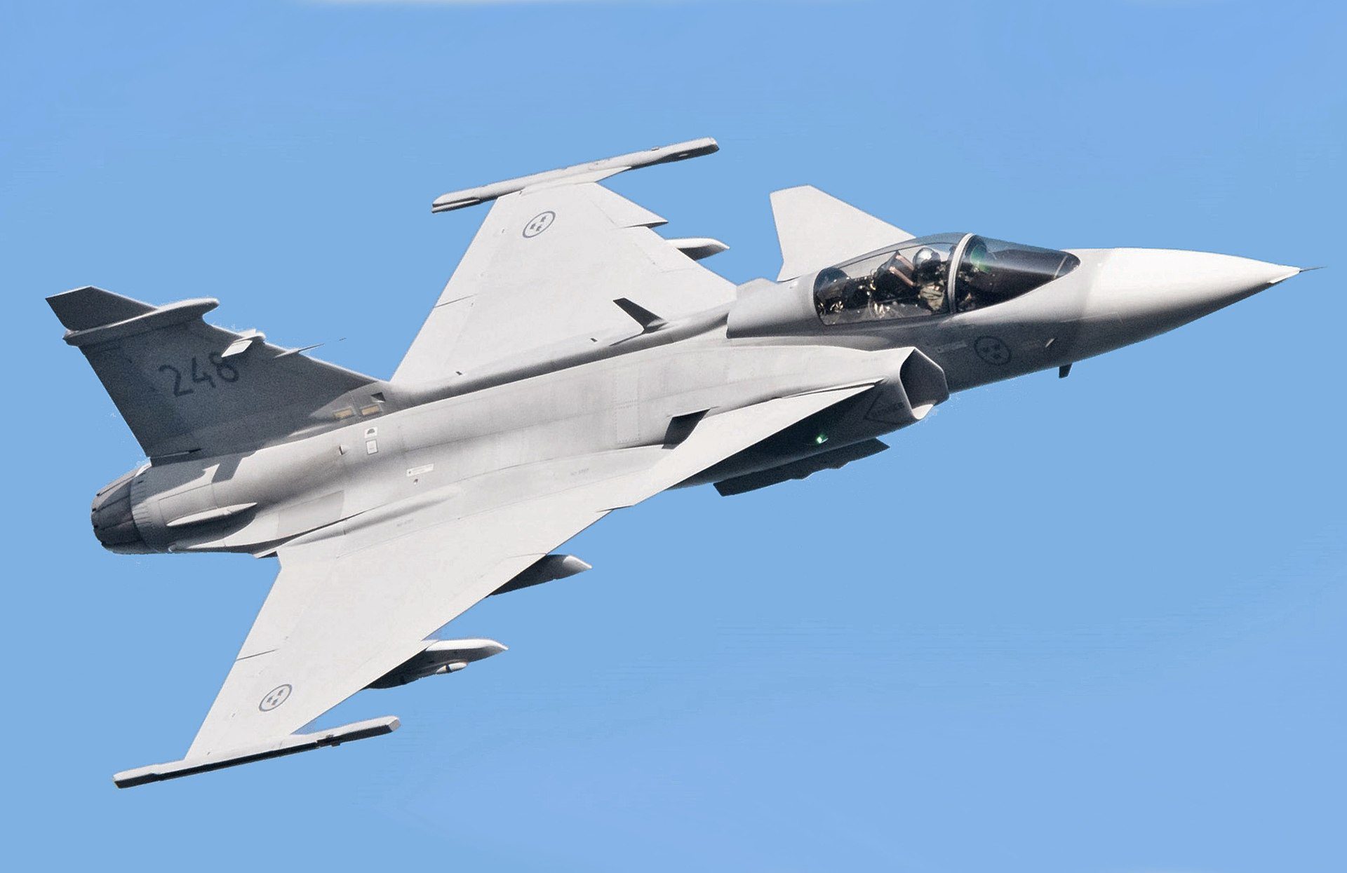 negotiations swedish gripen jets continue ukraine confirms saab jas 39 fighter jet finnish aviation museum / tuomo salonen