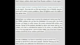 Another North Korean Friendly Fire in Kursk & Reported 4,000