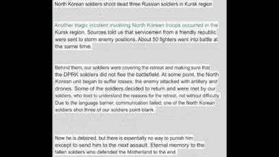 Another North Korean Friendly Fire in Kursk & Reported 4,000