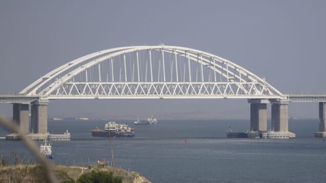 Crimean Bridge closed after reported Ukrainian drone strikes on Kerch