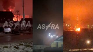 Fire engulfs Smolensk oil depot in Russia after alleged drone