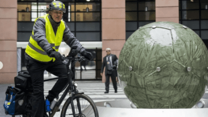 German Member of European Parliament cycles 600 km to raise