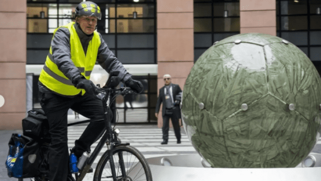 German Member of European Parliament cycles 600 km to raise