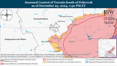ISW: Russians may delay Pokrovsk envelopment for Donetsk Oblast border