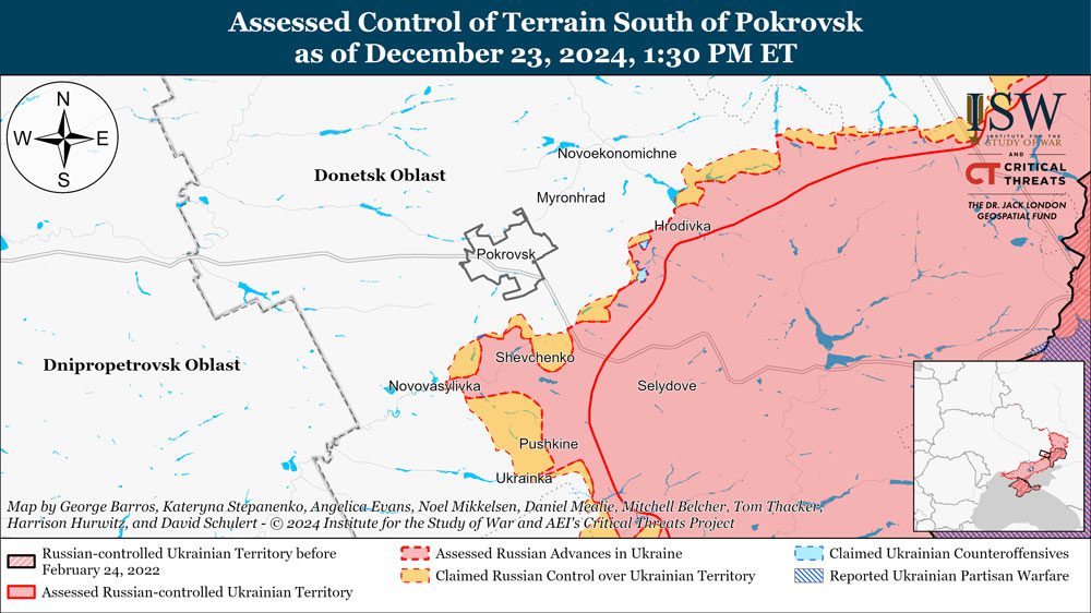 isw russians delay pokrovsk envelopment donetsk oblast border push pokrovsk-donetsk-oblast-map institute study war (isw) reported 23 russian forces advancing south southwest eastern ukraine's although ultimate goal remains unclear analysts suggest