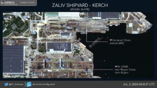 Kerch Bridge Area & Zaliv Shipyard Attacked by Ukrainian Drones