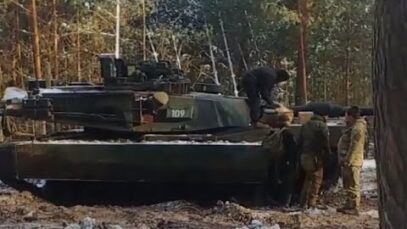 M1 Abrams Seen Near the Frontlines in Ukraine with M19