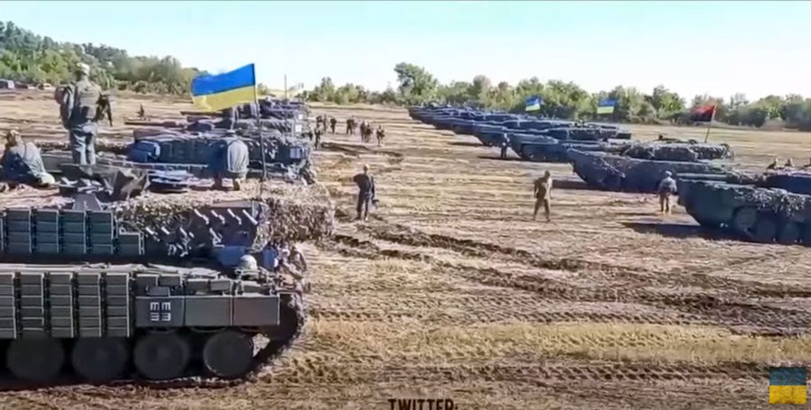 ukrainian army's leopard 2 tanks screeshot from armed forces' video ukrainian-leopard-2-tanks