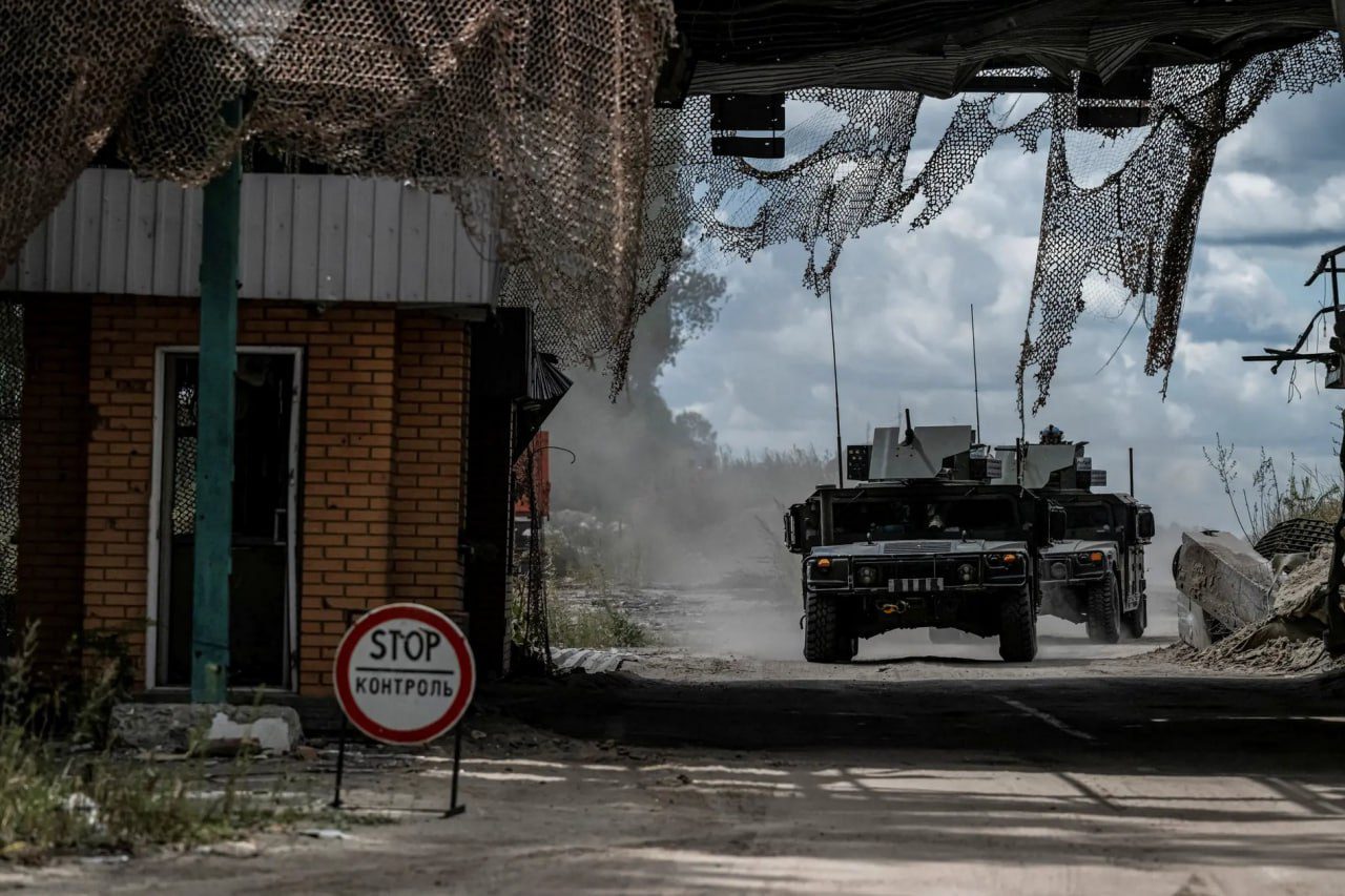 Ukrainian soldiers in Russia’s Kursk Oblast.