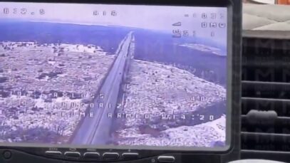 Unusual Video: Russian Hacks Ukrainian Drone Feed as it Hunts
