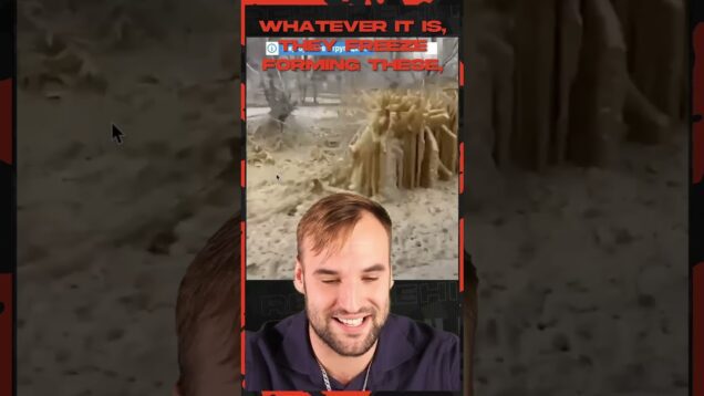 Unusual icicles grew on Russian streets. #russia #ukraine #shorts