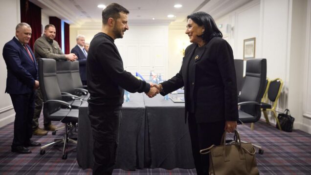 Zelensky meets with Georgian President Zourabichvili, urges Georgians to 'not