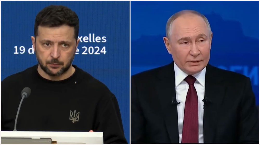 zelenskyy labels putin dumbass offering oreshnik missile strike kyiv interesting test presidenta volodymyr ukraine vladimir outin russia during press conferences brussels moscow 19 2024 zelensky-said-putin-dumbass ukrainian president harshly criticized russian