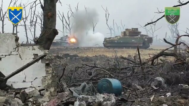 Bradley Destroys BMP-2 at Close Range
