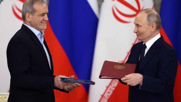 Putin, Pezeshkian sign strategic Russia-Iran partnership agreement in Moscow