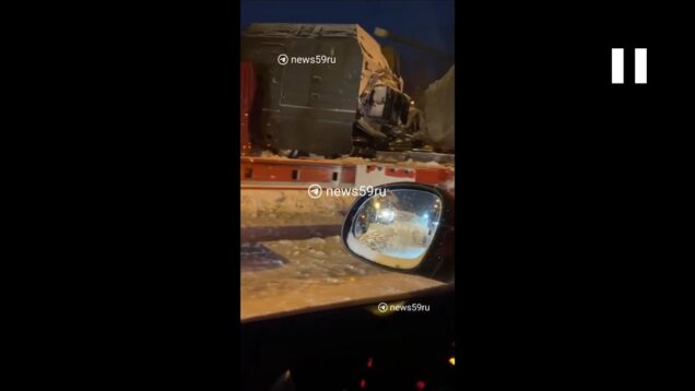 Russia’s Newest Artillery System (2S39 Magnolia) Falls Off a Lorry