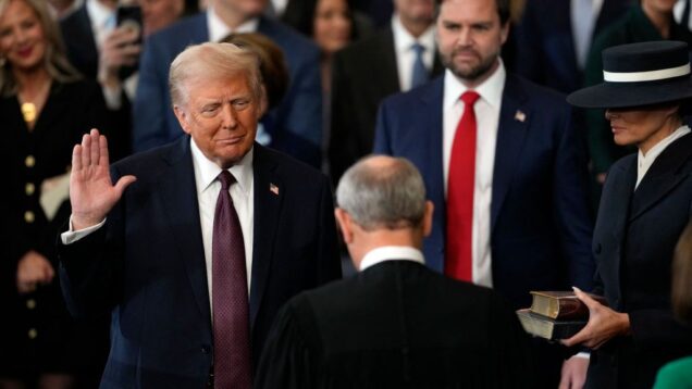 Trump sworn in as 47th US president, says he's taking