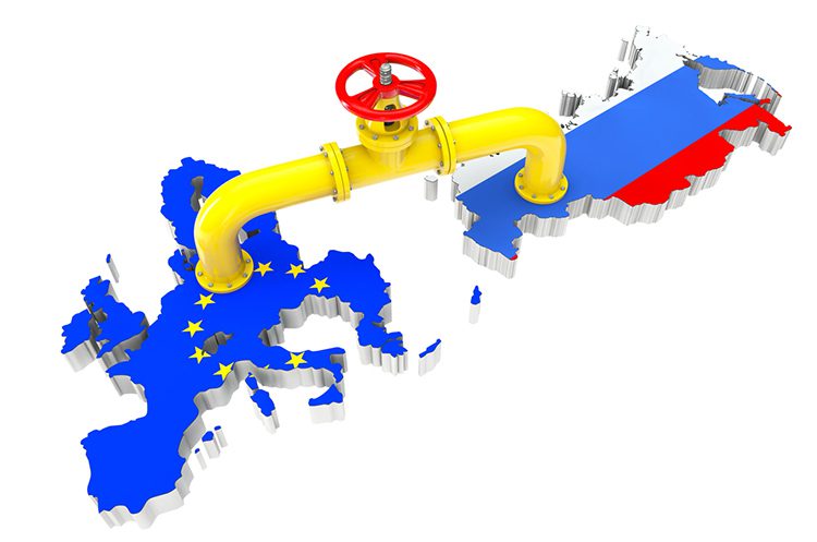 Russian gas to Europe illustration