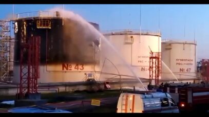 Ukrainian Drones Hit Il’skii Oil Depot in Krasnodar, Russia