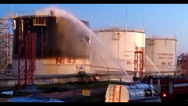 Ukrainian Drones Hit Il’skii Oil Depot in Krasnodar, Russia