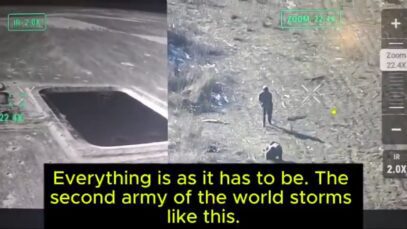 Russia Sends Wounded Soldier to Attack the Frontline–Or Something Else?