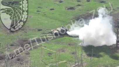 T-90M Tracked by Drone and Destroyed in Bakhmut