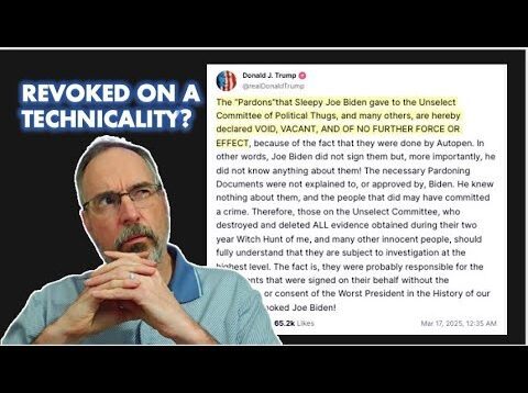 Can Trump Really Unpardon Those That Biden Pardoned?