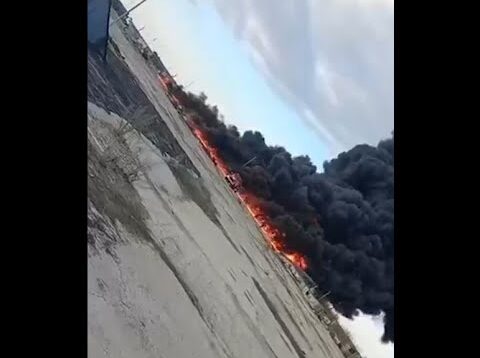 Big Fuel Fire at Saratov Helicopter Base! NOT Near the