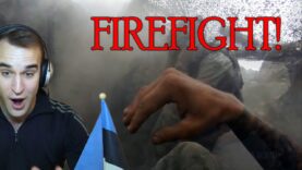 Estonian Soldier reacts to U.S. Military firefights