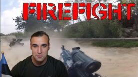 Estonian Soldier watches U.S. Troops in Action