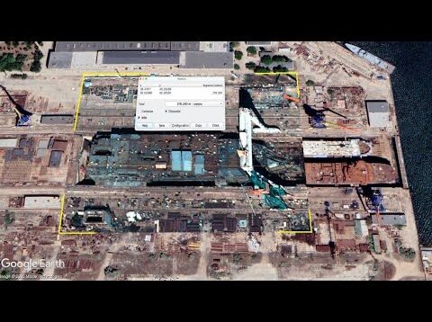 Satellite Imagery of Russia’s New Ship Being Constructed in Crimea