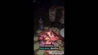 Russian Gets Angry with North Koreans for Lighting a Bonfire