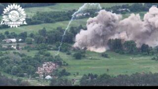 Big Air Strike on UAV Operators in Kursk (Ammo Cookoff)