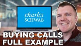 Buying Call Option Example on Charles Schwab