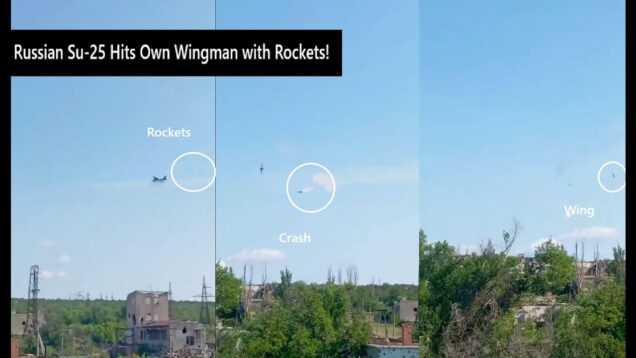 Russian Su-25 Shoots Down OWN Wingman with Unguided Rockets in