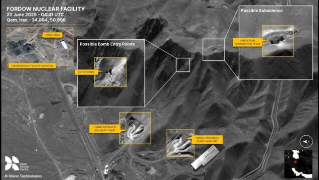 Satellite Imagery Shows Six Impacts at Fordow Uranium Enrichment Facility–hit