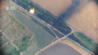 Ukraine Destroys Fuel Train in Zaporizhzhia with Drones