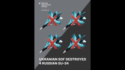 Ukraine Reports Four Su-34 Destroyed & Damaged at Marinovka Air