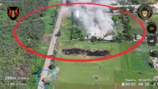 Ukrainian Leopard 1 Engaging Russian Positions in Komar–Heavily Contested Town