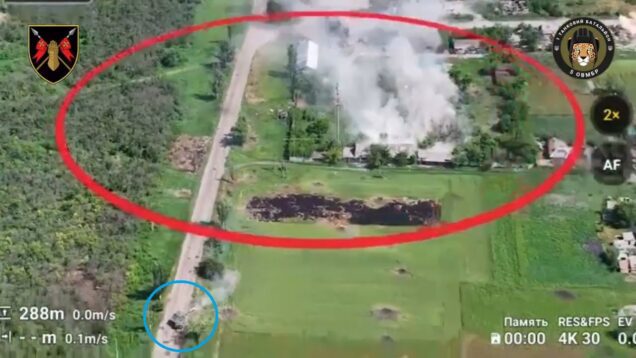 Ukrainian Leopard 1 Engaging Russian Positions in Komar–Heavily Contested Town