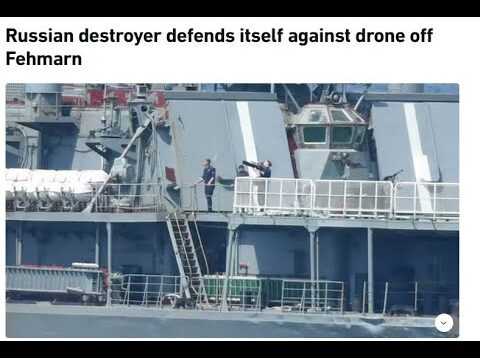Russian Destroyer Fends Off Drone Threat … in the Baltic