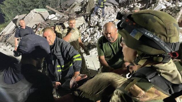 Last night Russia attacked from “Uragan” on a residential five-storey