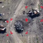 20 Russian Vehicles Destroyed Near Vuhledar Seen in Drone Footage