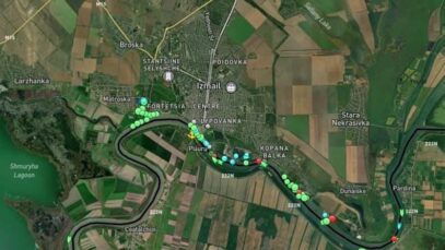 A traffic jam of more than 90 vessels loaded with