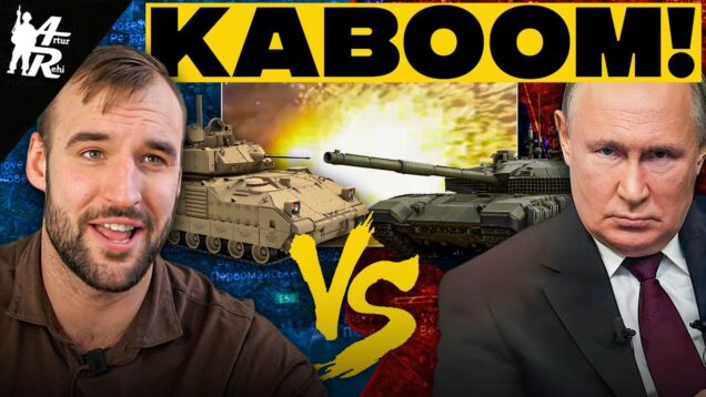 American BRADLEY VS Russian T90 Battle Footage | Ukraine War